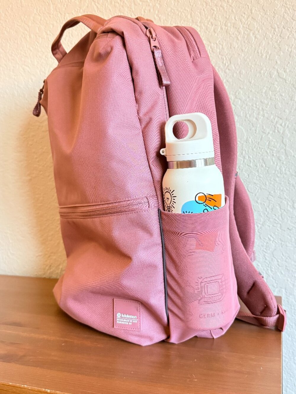 Lululemon Double-Zip Backpack 22L Spiced Chai Pink Laptop Travel Bag